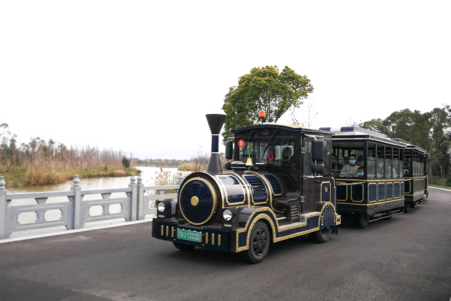 Grand train touristique classique sans voie ferrée de 20 places