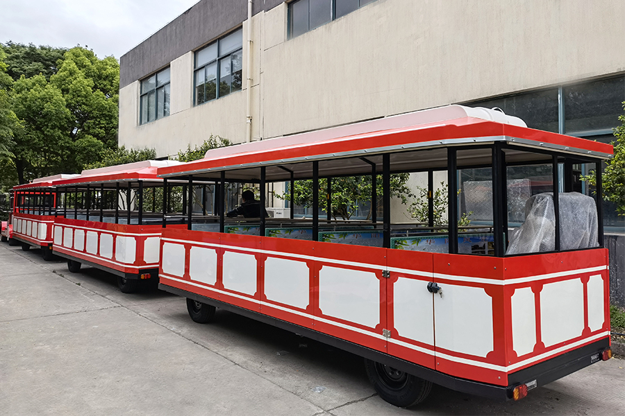 Grand train touristique classique sans voie ferrée de 24 places