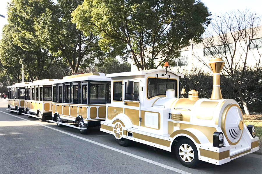 Trains touristiques élégants à grande échelle de 20 places dans des wagons fermés