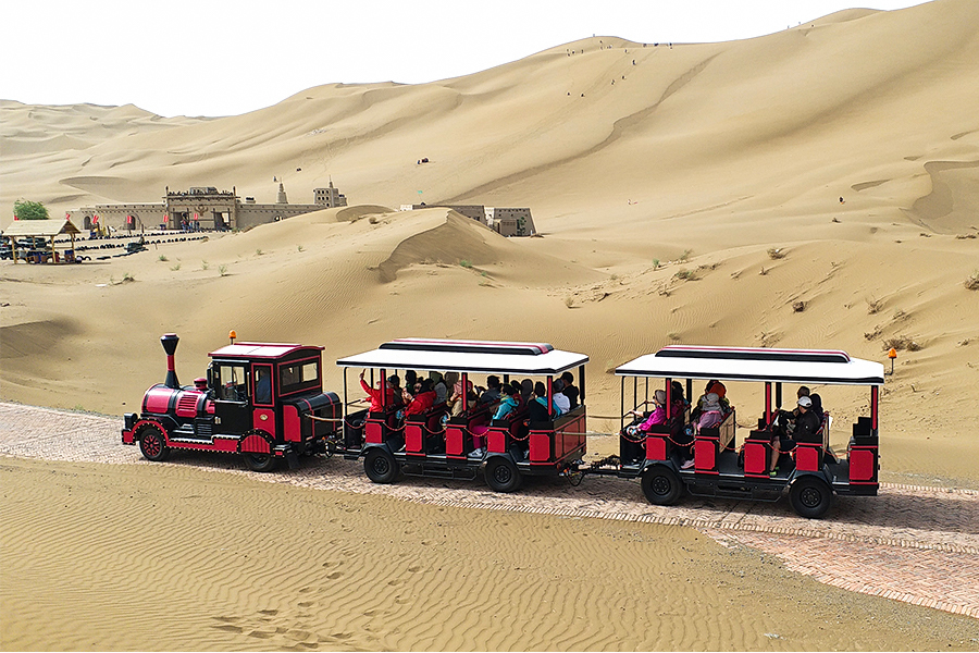 Grand train touristique classique sans voie ferrée à 20 places