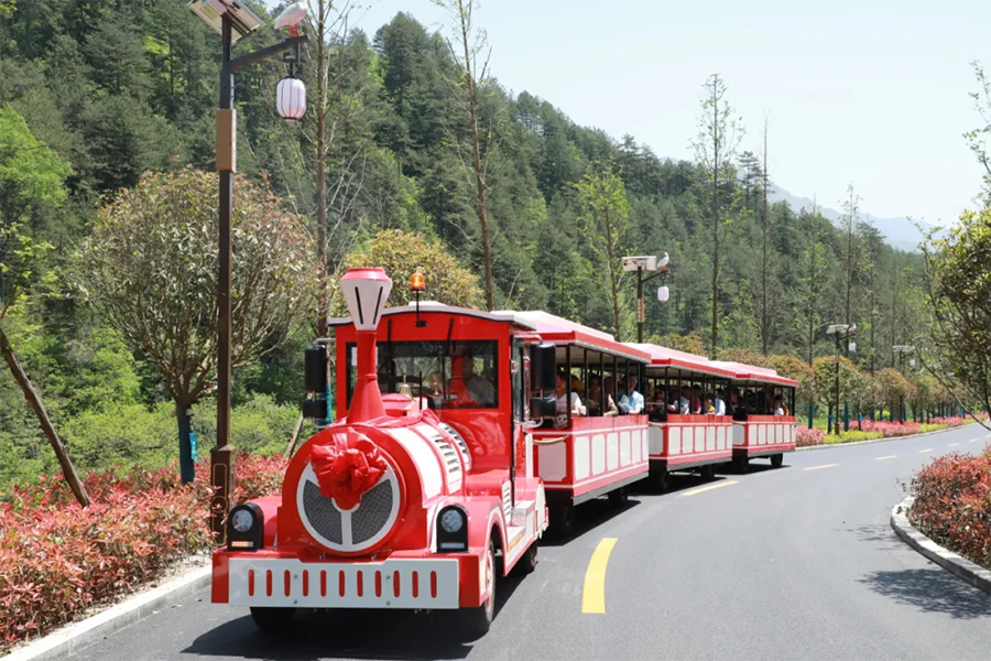 Grand train touristique classique sans voie ferrée de 24 places