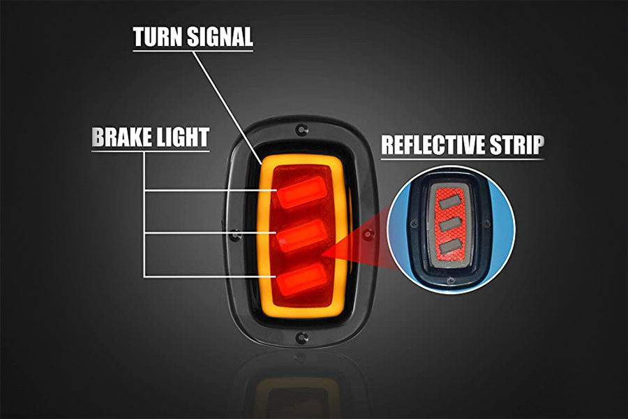 Kit d'éclairage LED Deluxe Plus (Fit Club Car DS 1993-UP chariot de golf à gaz et électrique)