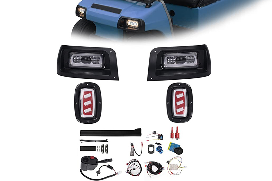 Kit d'éclairage LED Deluxe Plus (Fit Club Car DS 1993-UP chariot de golf à gaz et électrique)