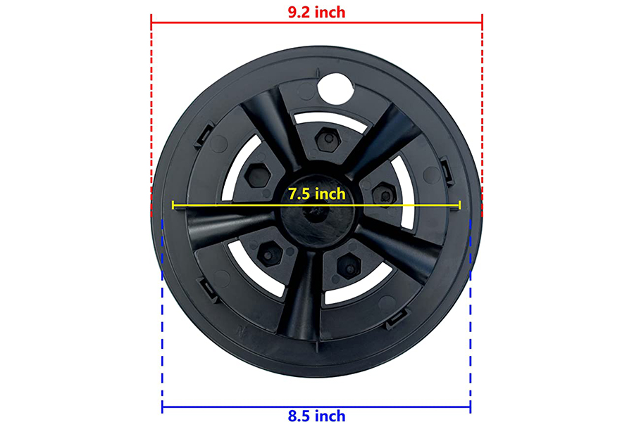 Enjoliveurs de roue de chariot de golf couleur noire